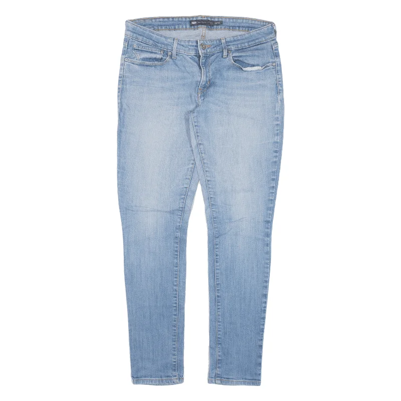 LEVI'S Mid Rise Jeans Blue Denim Slim Skinny Womens W30 L32 Classic Black Denim Jeans