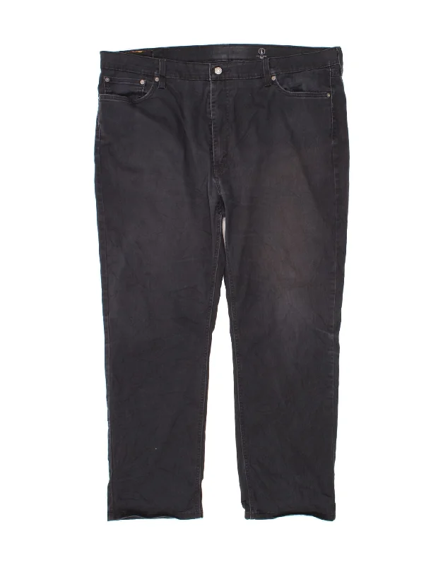 LEVI'S Womens 541 Straight Jeans  W42 L32 Black Cotton Casual Skinny Fit Jeans