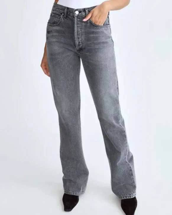 "Libby" Jeans Trendy Wide-Leg High-Waist Denim
