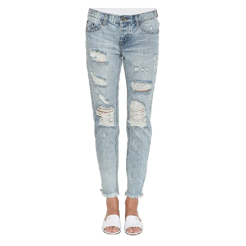 Light Blue Cotton Jeans & Pant Cozy Relaxed Fit Denim Jeans