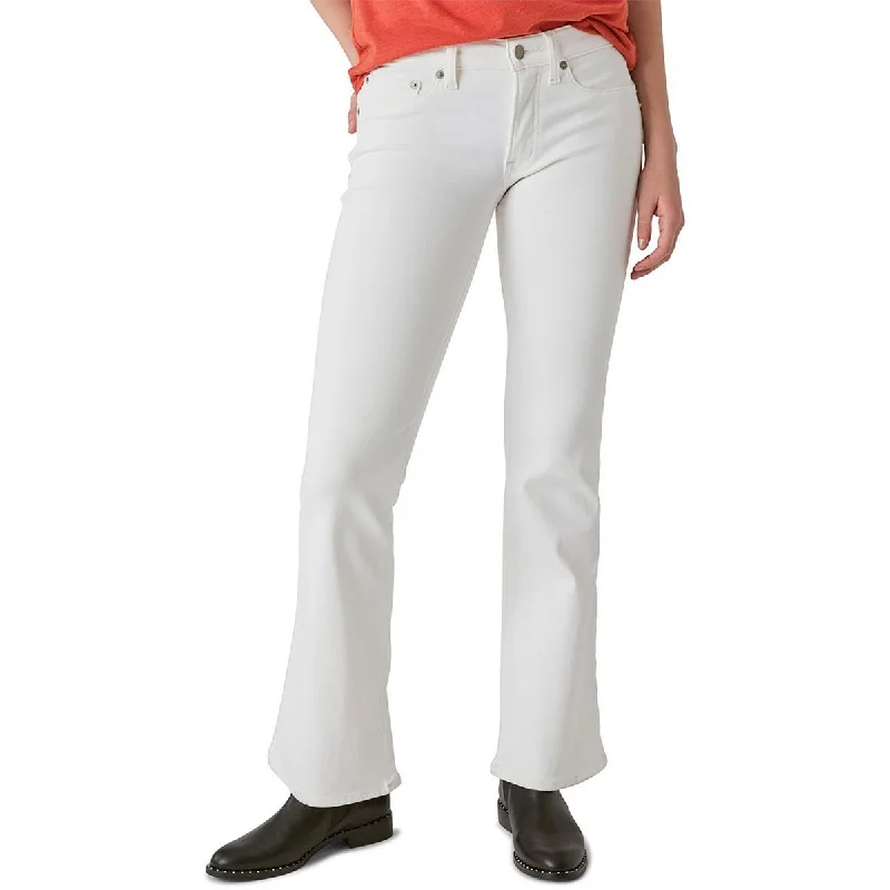 Lucky Brand Womens Sweet Mid-Rise Stretch Flare Jeans Stylish Stone-Wash Denim Jeans