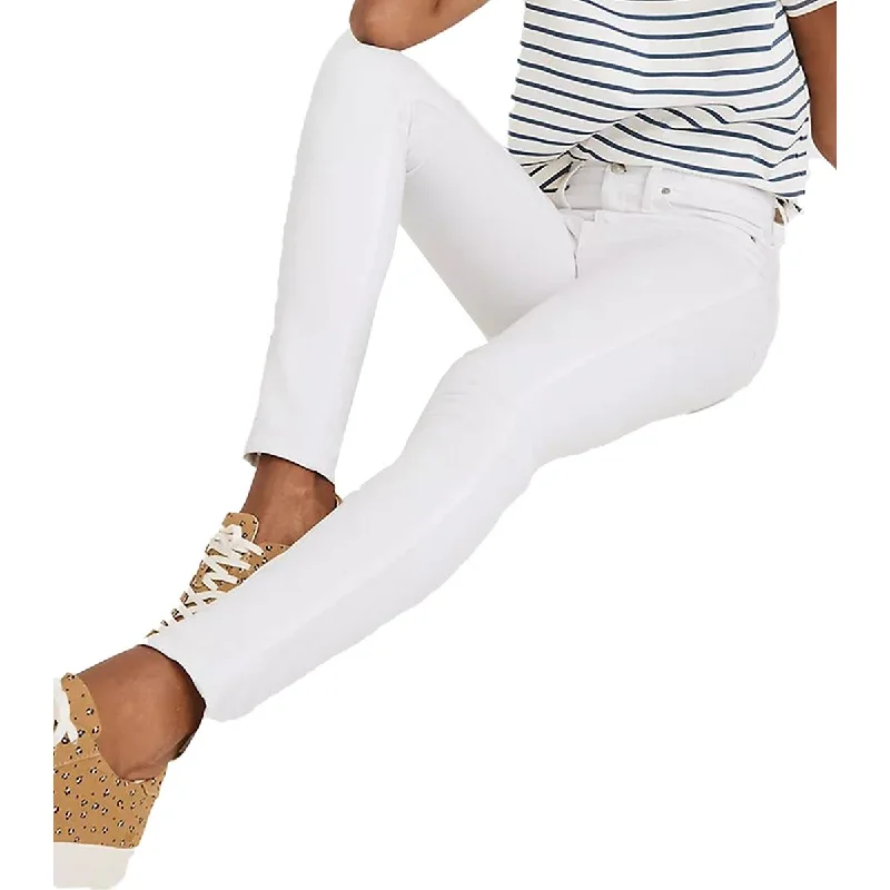 Madewell Womens Mid-Rise Cali Demi Bootcut Jeans Stylish Shredded Denim Jeans