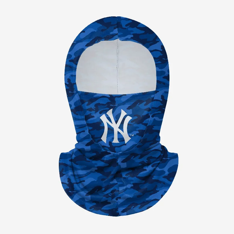 New York Yankees Camo Lightweight Hooded Gaiter Hoodie with High Neck Warm Protective