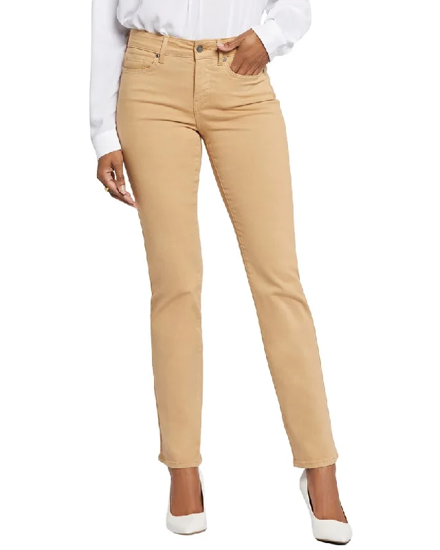 NYDJ Marilyn Straight Hazel Wood Jean Cozy Relaxed Fit Denim Jeans