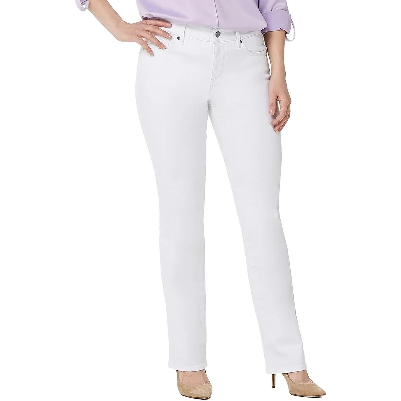 NYDJ Womens Plus Marilyn High Rise Cool Embrace Straight Leg Jeans Stylish Bootcut Denim Jeans