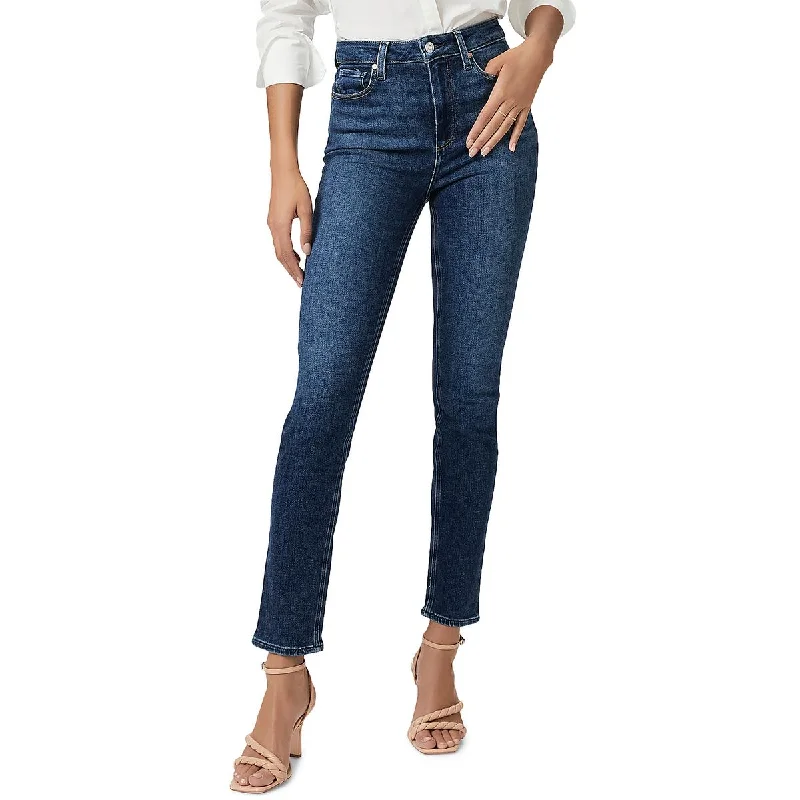 Paige Womens GEMMA High Rise Vintage Cigarette Jeans Elegant Raw Hem Jeans