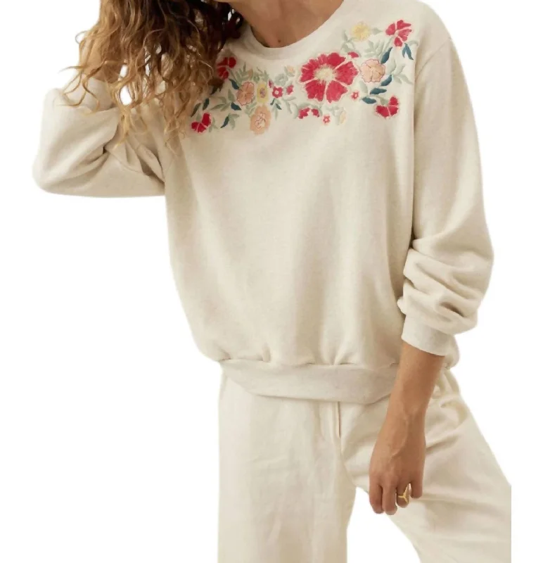 Petra Sweatshirt In Multicolor Hoodie with Magnetic Closure Innovative Modern