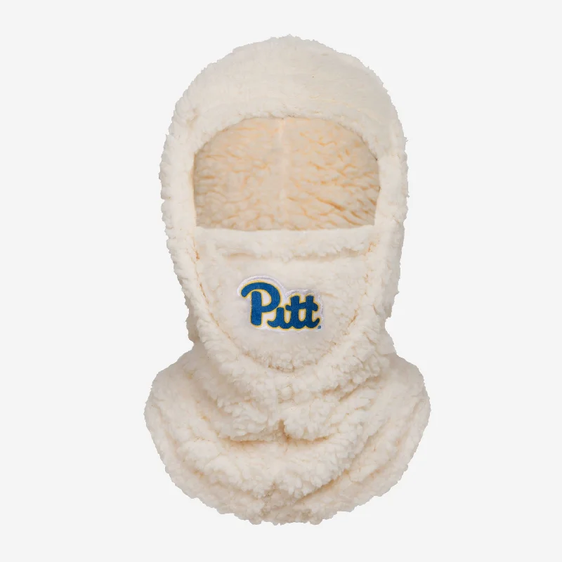 Pittsburgh Panthers Sherpa Hooded Gaiter Hoodie with Monochrome Minimalist Simple