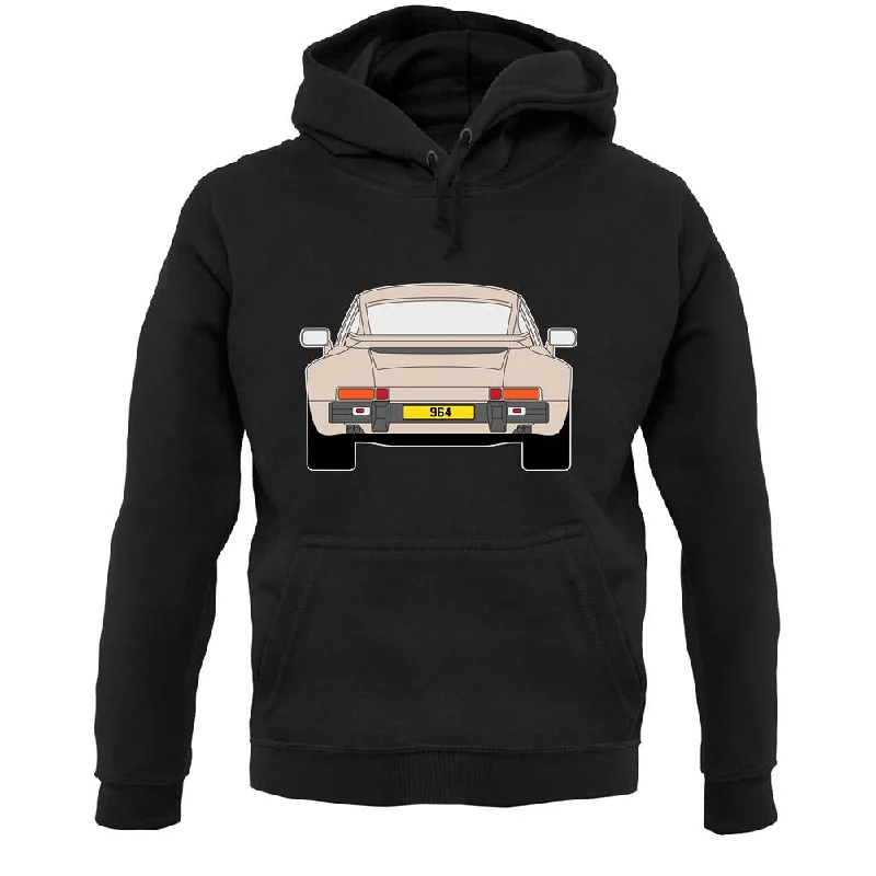 911 964 Beige Unisex Hoodie Hoodie with Emblem Brand Identity