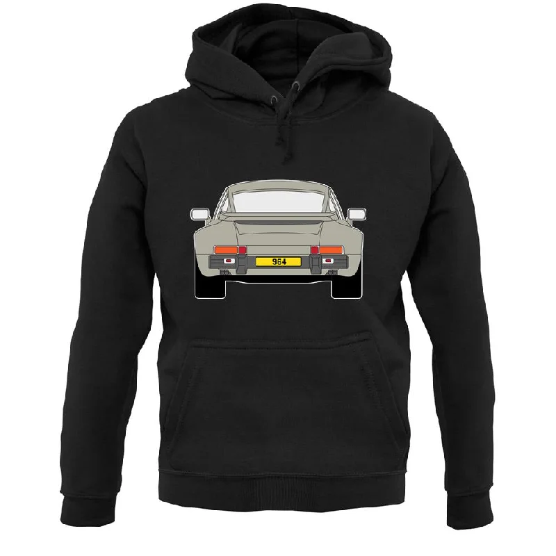 911 964 Rear Line Grey Unisex Hoodie Hoodie with Pocket Utility Practical