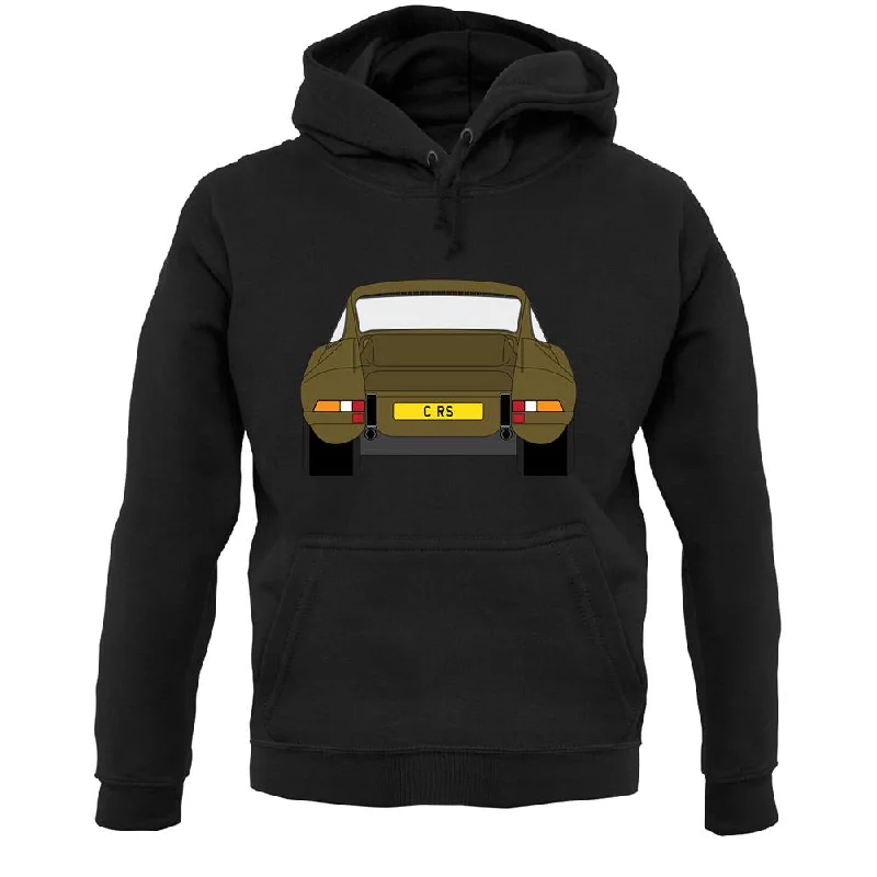 911 Carrera Rs Rear Olive Green Unisex Hoodie Hoodie with Hem Detail Decorative Unique