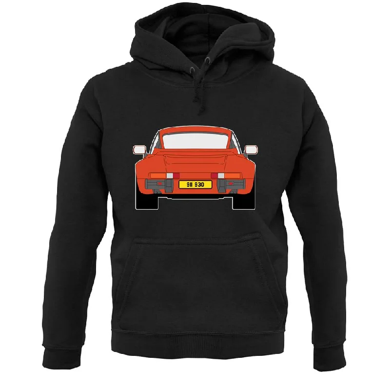 911 Turbo 930 Orange Unisex Hoodie Hoodie with Button Placket Classic Preppy