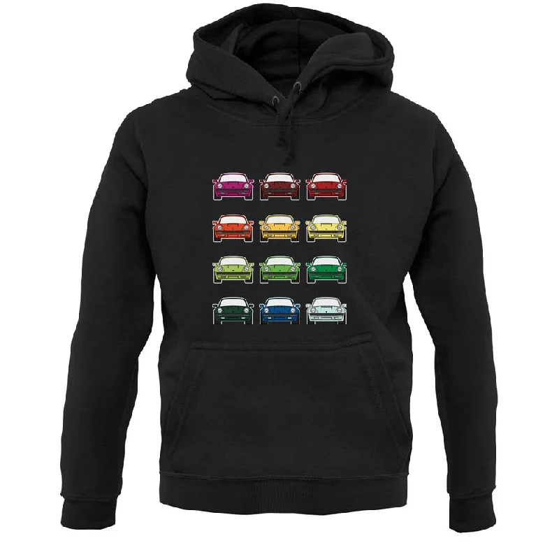 Box 964 T 12 Colour Grid Unisex Hoodie Hoodie with Full-Zip Functional Layering