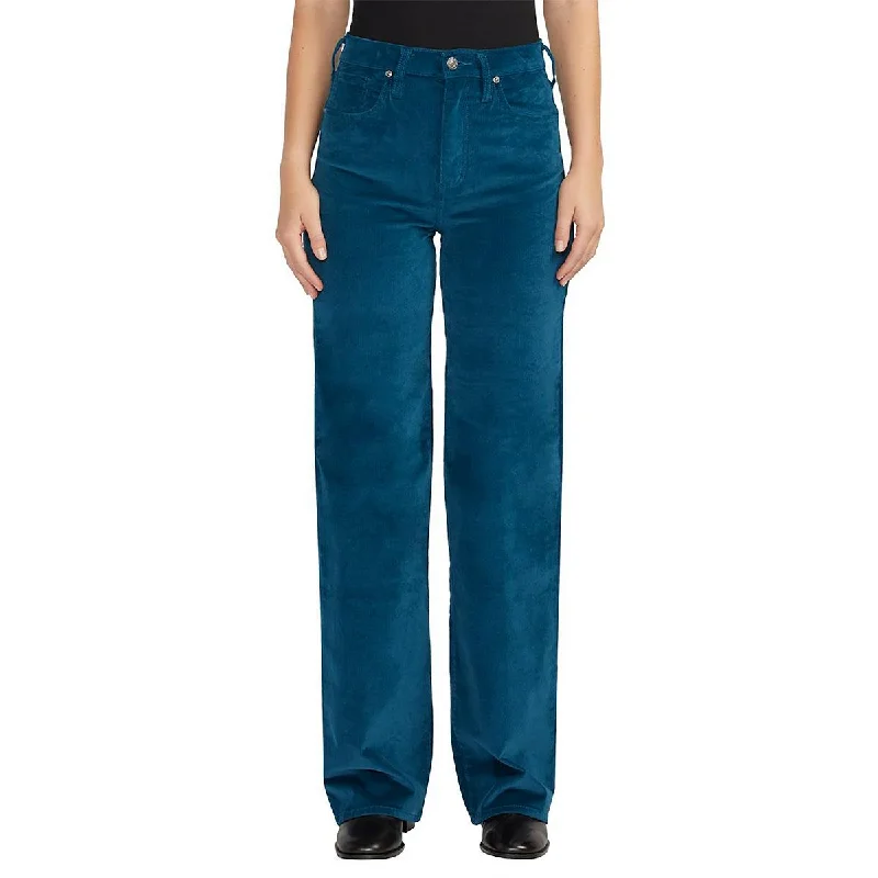 Silver Jeans Womens Highly Desirable Corduroy High-Rise High-Waist Jeans Fashionable Mom Jeans