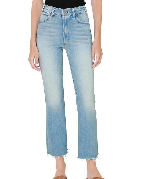 "The Hustler Ankle Fray" Jeans in "High-Life" Fashionable Raw Edge Jeans
