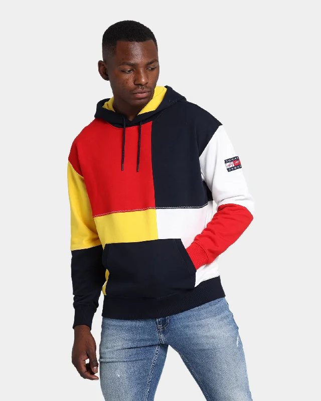 Tommy Jeans Street Archives Colour-Blocked Hoodie Star Fruit Yellow Chic Vintage-Inspired Denim Jeans
