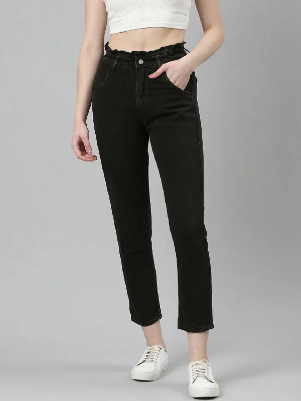 Women Olive Solid Regular Fit Denim Jeans-GZ-5550-2-Olive Trendy Classic Fit Jeans