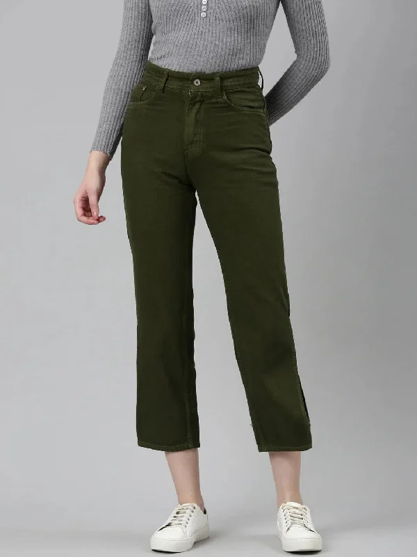 Women Olive Solid Straight Fit Denim Jeans-GZ-5594-Olive Trendy Patchwork Denim Jeans Women Olive Solid Straight Fit Denim Jeans-GZ-5594-Olive Trendy Patchwork Denim Jeans