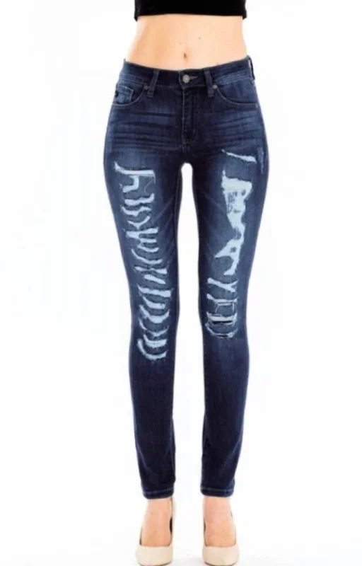 Women's Jasmine Jeans In Blue Trendy Low-Rise Slim Jeans