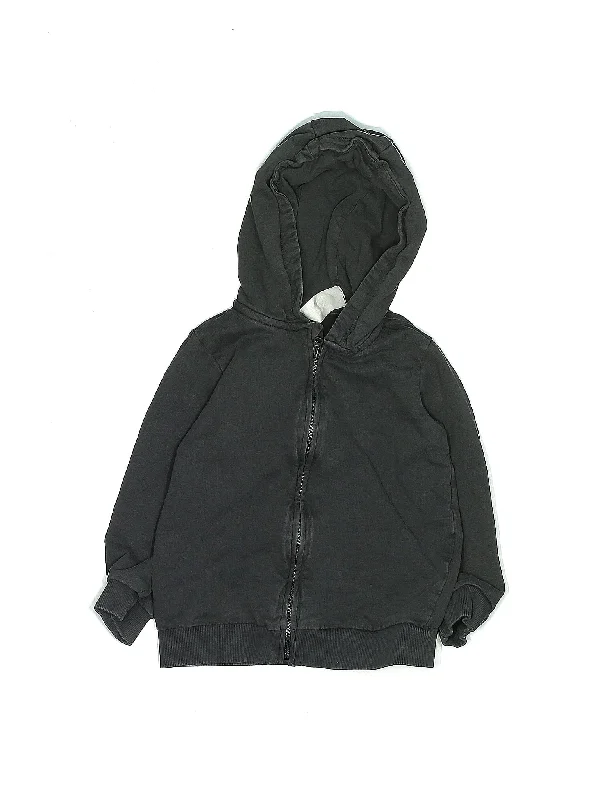 Zip Up Hoodie Hoodie with Typography Text Message
