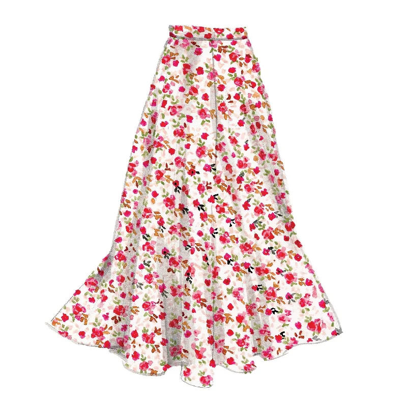 1940s Rose Circle Skirt