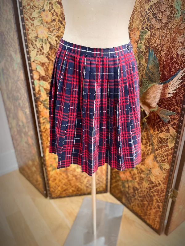 1960s Plaid School Girl Skirt vintage skirt charm