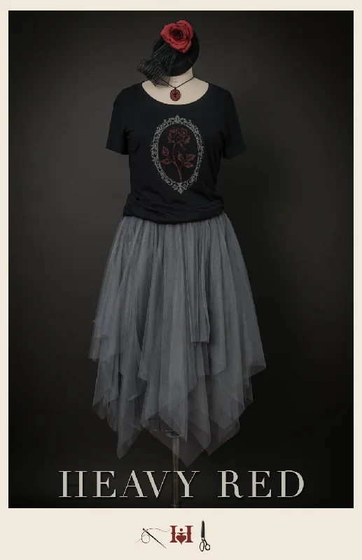 Alone In A Crowd Grey Net Skirt corduroy skirt cozy