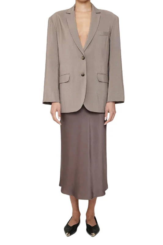 Bar Silk Skirt in Iron cotton skirt soft
