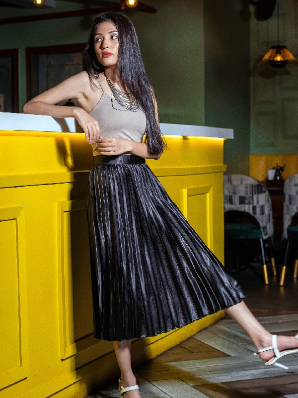 Pleated Midi Skirt lace skirt elegant