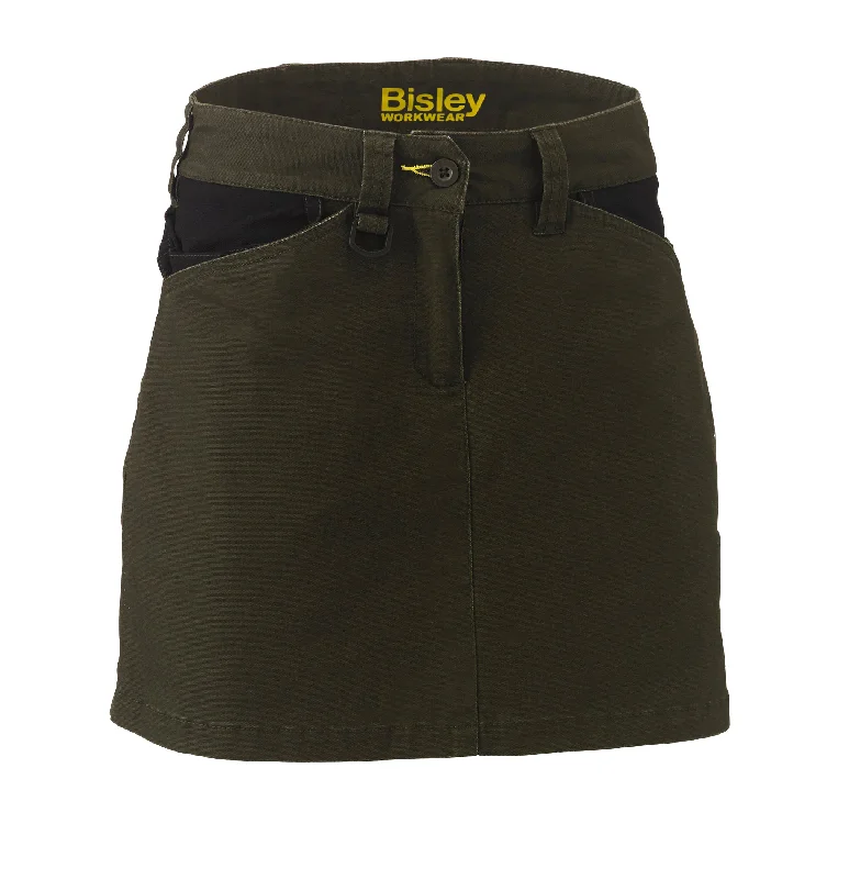 BLS1024 Bisley Womens Flex & Move™ Stretch Cotton Skort breathable skirt fabric
