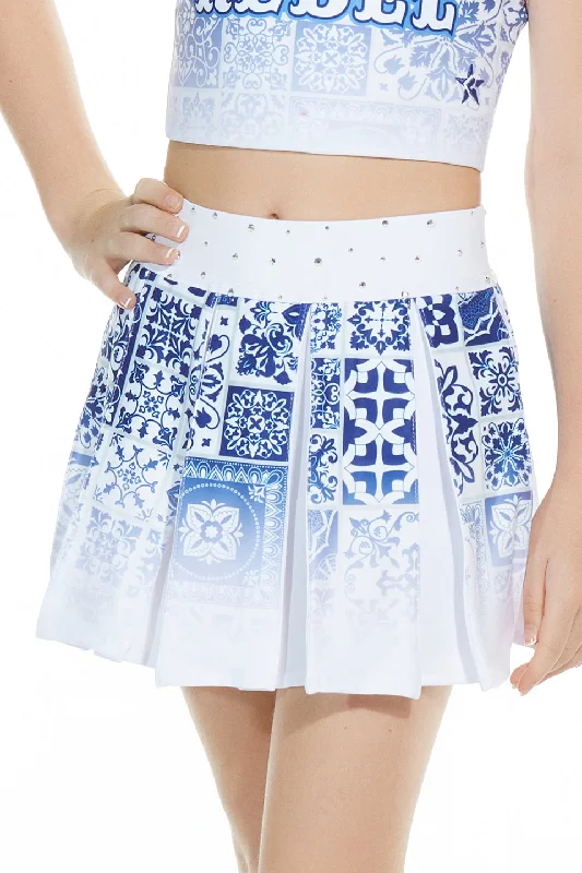Costal Sky Skirt silk skirt lustrous