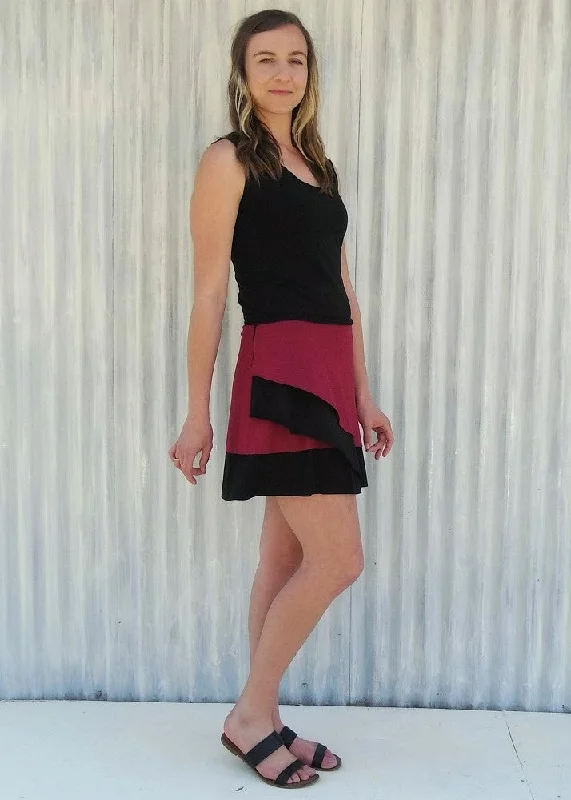 Olga Wrap Skirt (Custom Made) patchwork skirt art