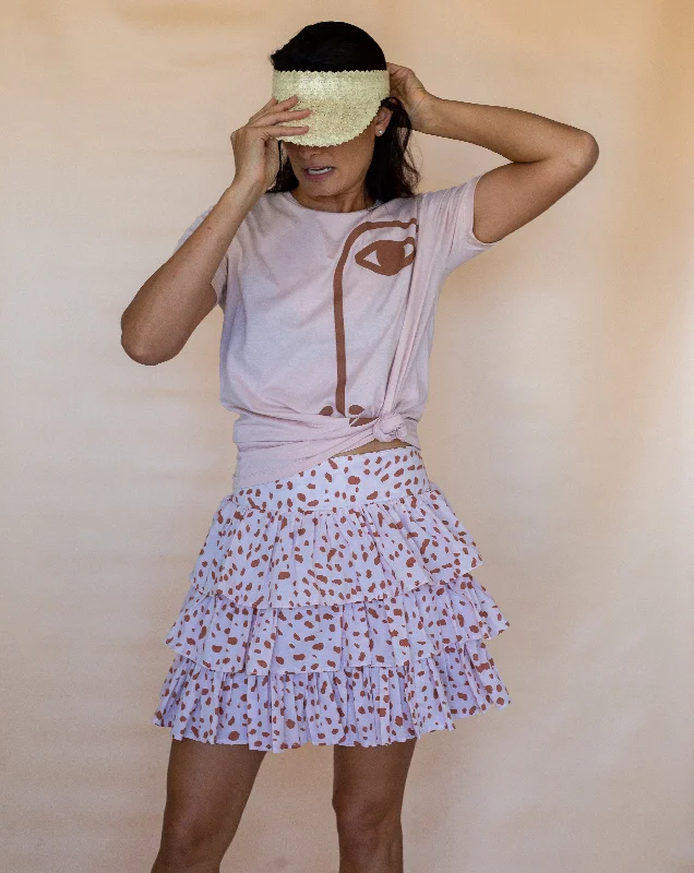 Dannii Skirt - Clay Print lightweight skirt design