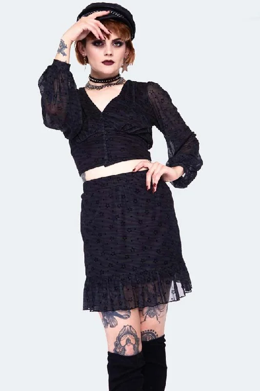 Dark Green Zebra With Stars Mini Skirt low waist skirt