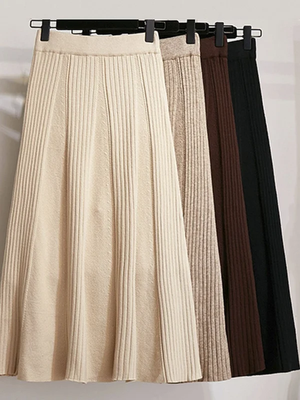 Stylish & Soft Waist Skirt - Multicolor linen skirt natural
