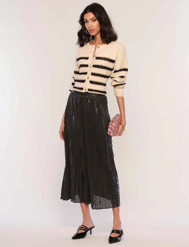 Enora Skirt ~ Black leather skirt modern