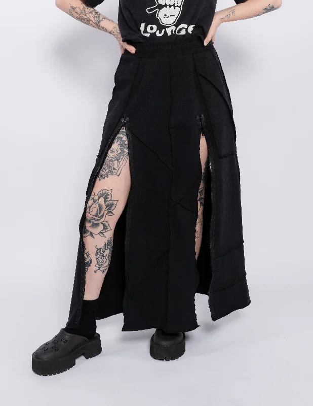 Fleece zipper skirt wool skirt breathable