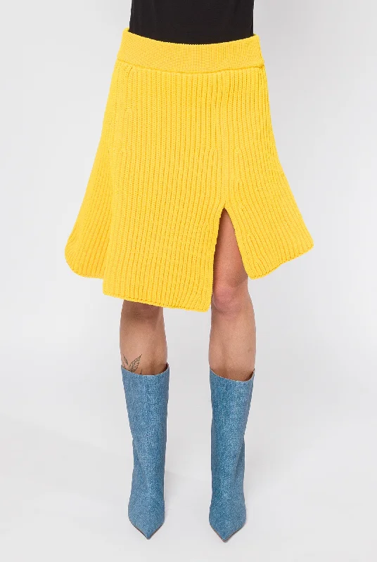 Sacai Knit Skirt in Yellow