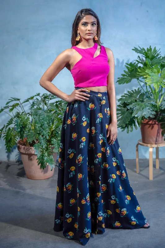 HAILEY Twill Button Up Skirt silk skirt smooth
