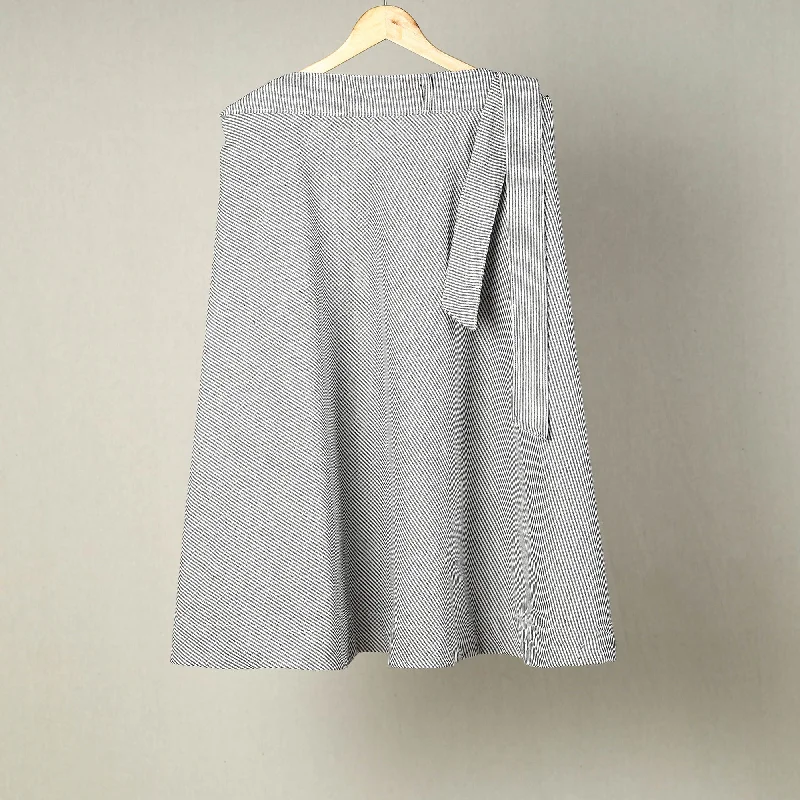 Grey - Jhiri Handloom Cotton Wrap Around Plain Skirt 12 cashmere skirt rich