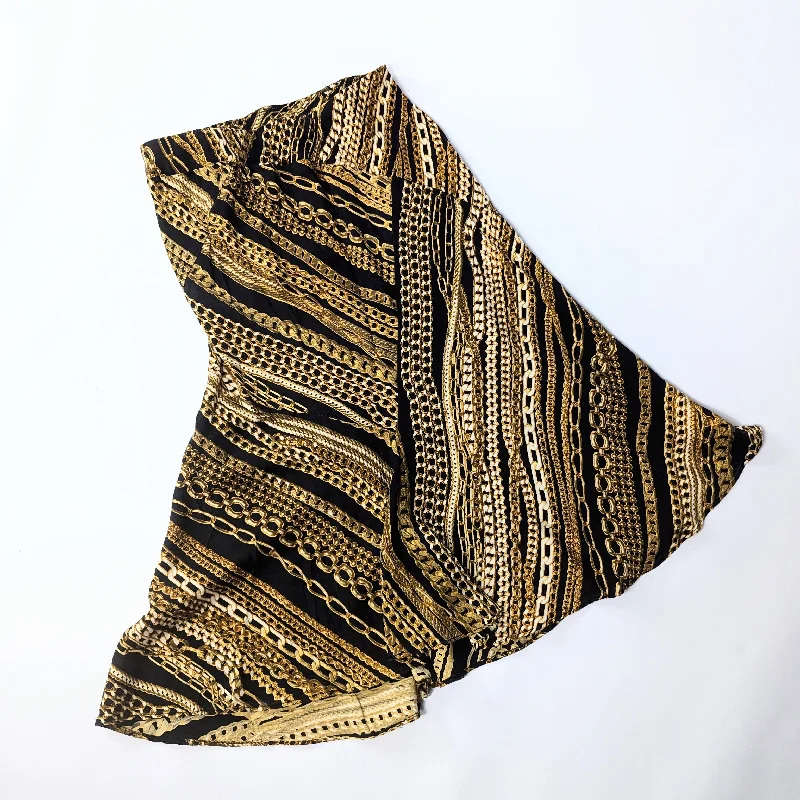 Roberto Cavalli chain-print silk skirt corduroy skirt cozy