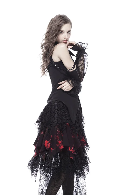 Punk random network skirt KW041 velvet skirt sumptuous