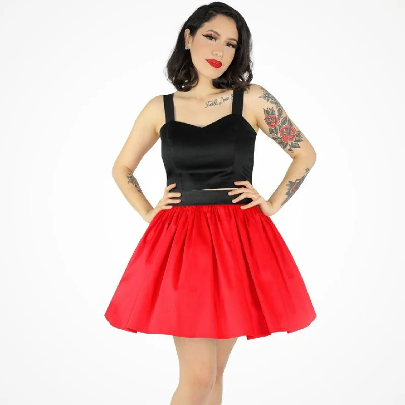 "Lindy" Lipstick Red Skirt