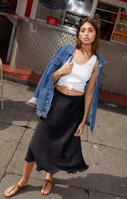 Mabel Bias Skirt denim skirt classic