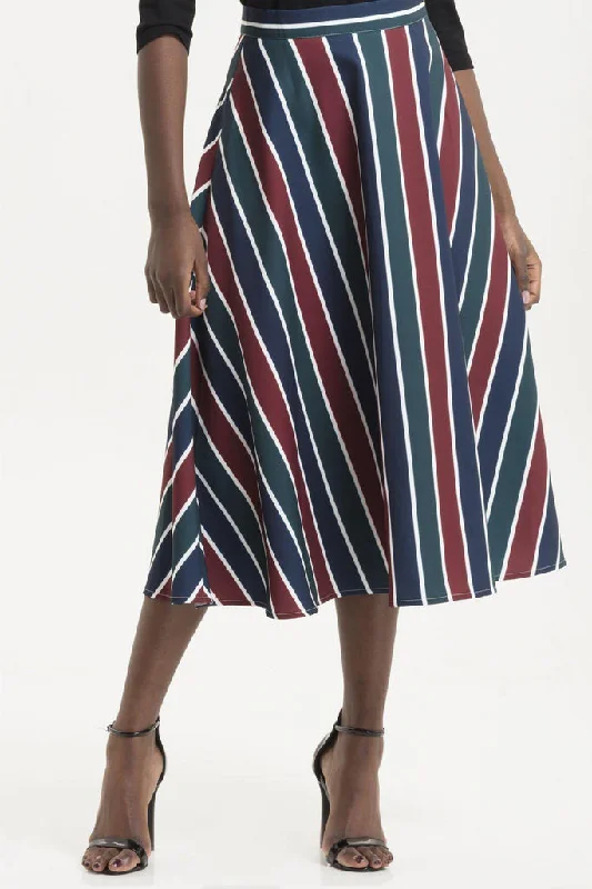 Madelyn Striped Full Circle Skirt