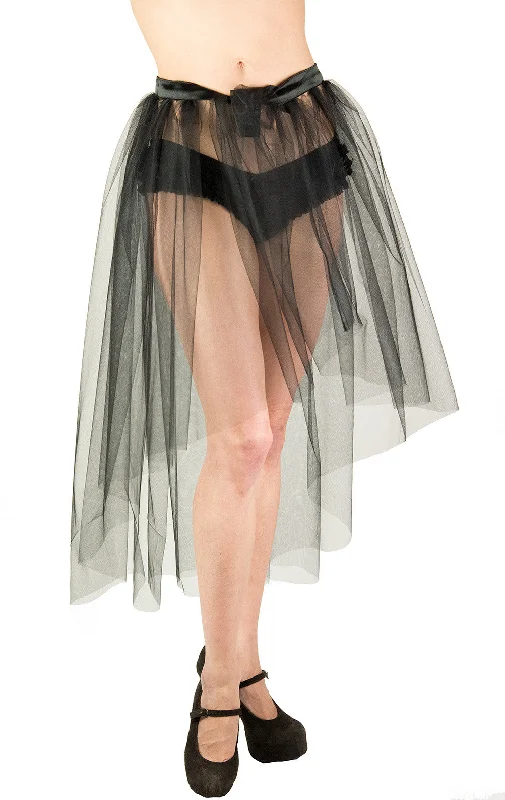 Madonna See through Black Bustle Skirt cashmere skirt fine
