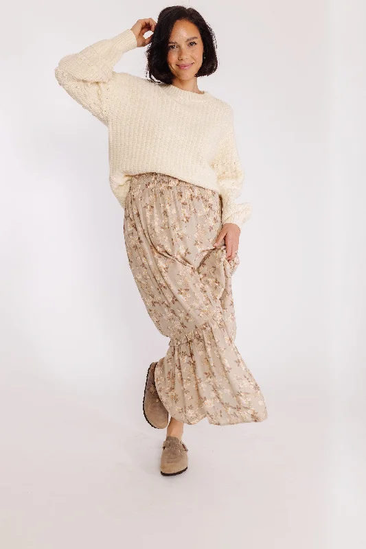 Marka Skirt in Vintage Olive chiffon skirt floaty