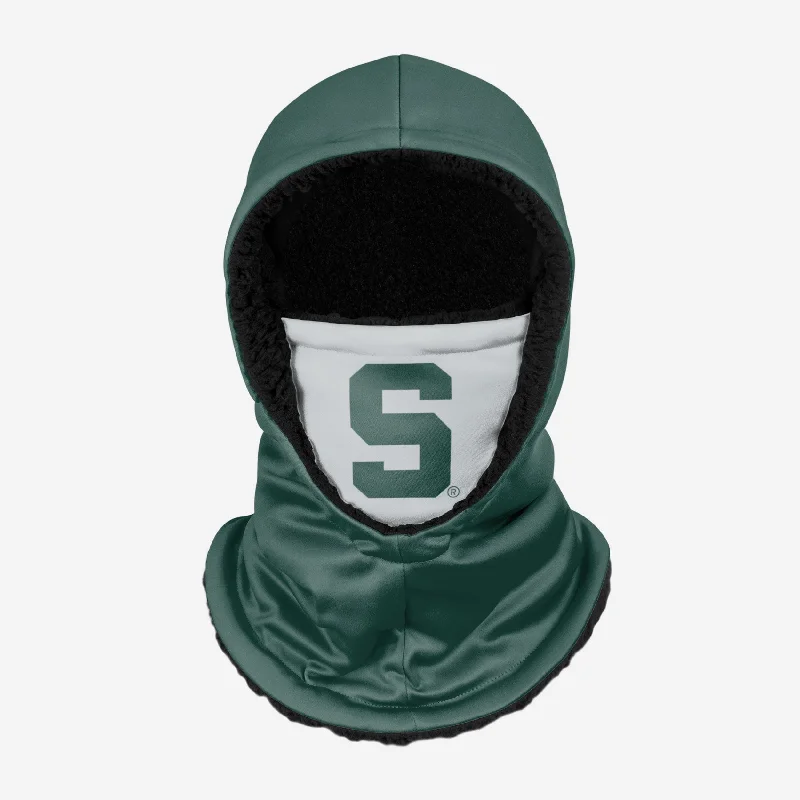 Michigan State Spartans Thematic Hooded Gaiter Hoodie with Earth Tones Natural Calm