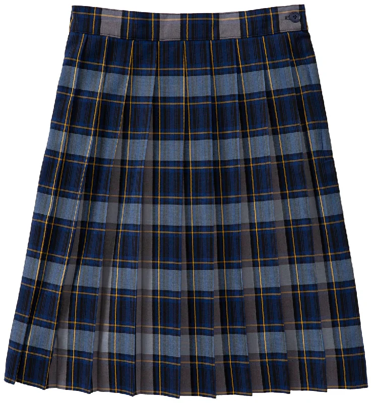Plaid 57 Knife Pleat Skirt patchwork skirt art