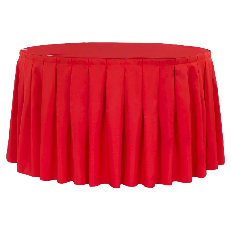 Polyester 17ft Table Skirt - Red athletic skirt fit